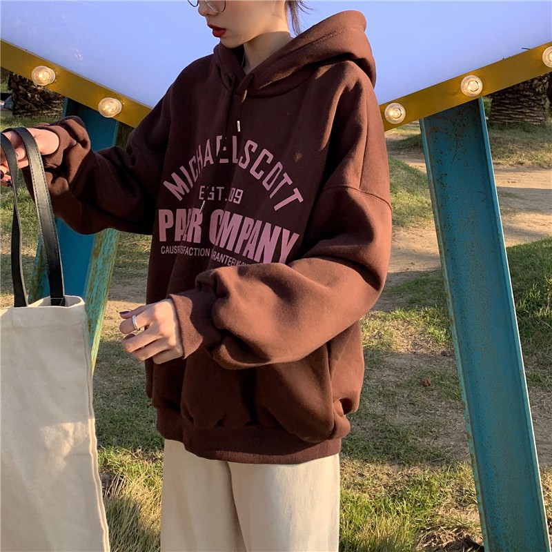 【Miss sumey】Oversized Hoodie Sweater Ulzzang English Letter Printed ...