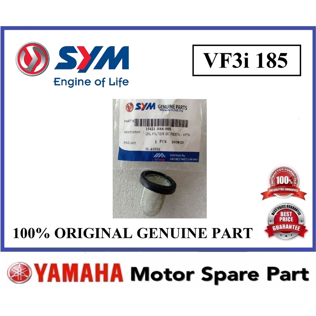 Original Sym Vf I Jet Power Oil Filter Screen H Vn Penapis Minyak Hitam Net