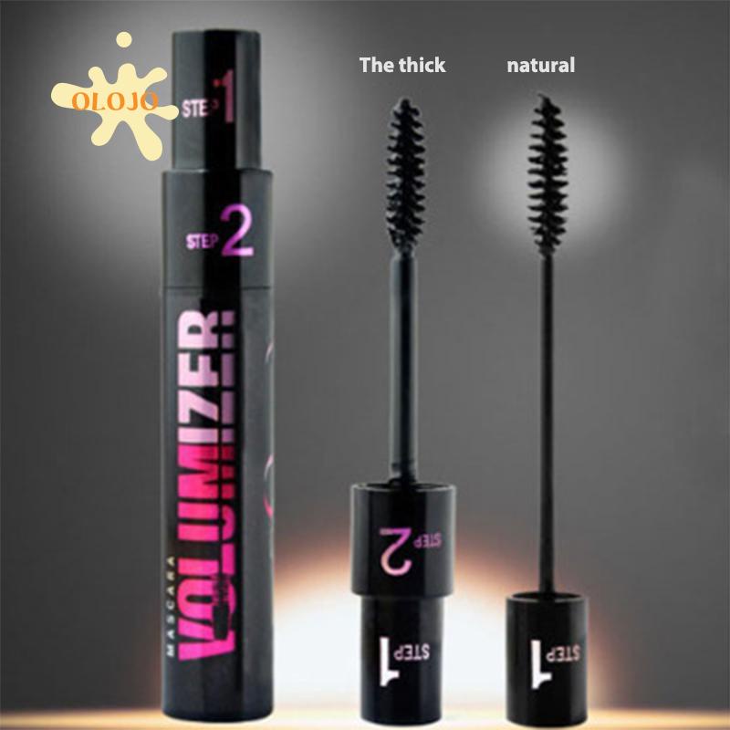 Doubleeffect Mascara Twoinone Waterproof Long Thick Curled Eyelashes