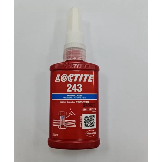 LOCTITE 243 50ml BLUE MEDIUM THREADLOCKER ORIGINAL PACKING | Shopee ...