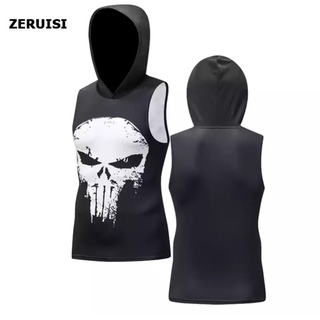NEW! ANTI PEELING & ANTI WRINKLES Fashion Compression Sleeveless shirt 3D  Printed Shirt for Gym Vest Fitness Men Hoodie