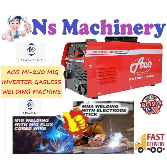 ACO MI250 MIG INVERTER GASLESS WELDING MACHINE/Aco Mig machine | Shopee ...