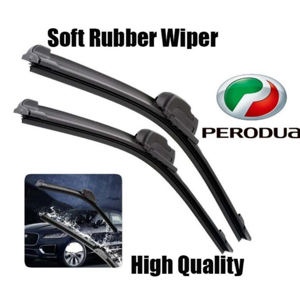 X 2pcs Soft Rubber Wiper For Perodua Alza/Aruz/Axia/Bezza/Kancil/Kelisa ...