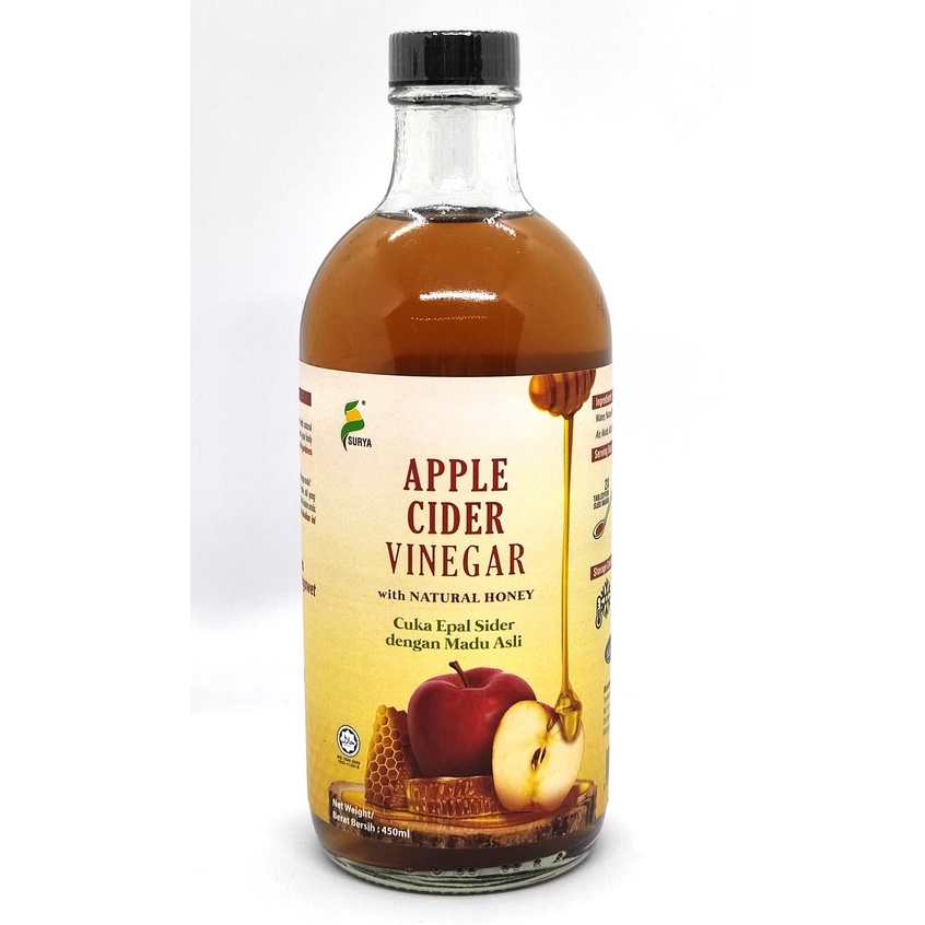 Surya Apple/ Dates Cider Vinegar with Natural Honey 450ml | Shopee Malaysia