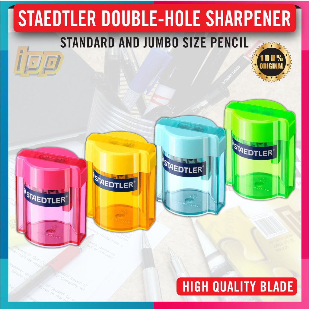 Staedtler DoubleHole Tub Pencil Sharpener / Standard and Jumbo Pencil