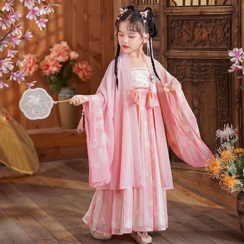  Toddler Baby Dress Girls Children Fairy Hanfu Sleeveless  Dresses Chinese Princess Dress Embroidery Tang Suit Costumes Blue: Clothing,  Shoes & Jewelry