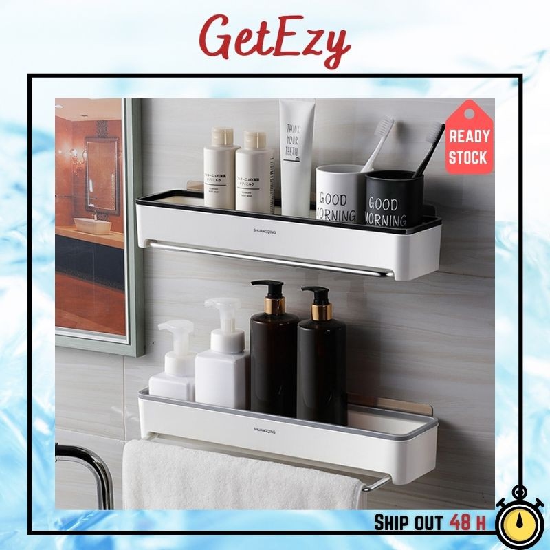 Shampoo Rack and Towel Hanger Multipurpose Towel Rack | Shopee Malaysia