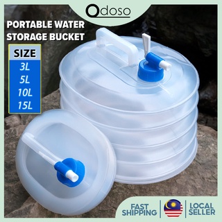 Collapsible Water Container Outdoor Hiking Fishing Foldable Water