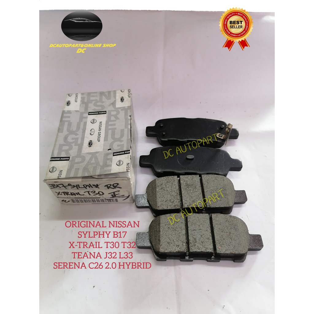 ORIGINAL NISSAN BRAKE DISC PAD REAR SERENA C26 TEANA J32 L33 XTRAIL T30 ...
