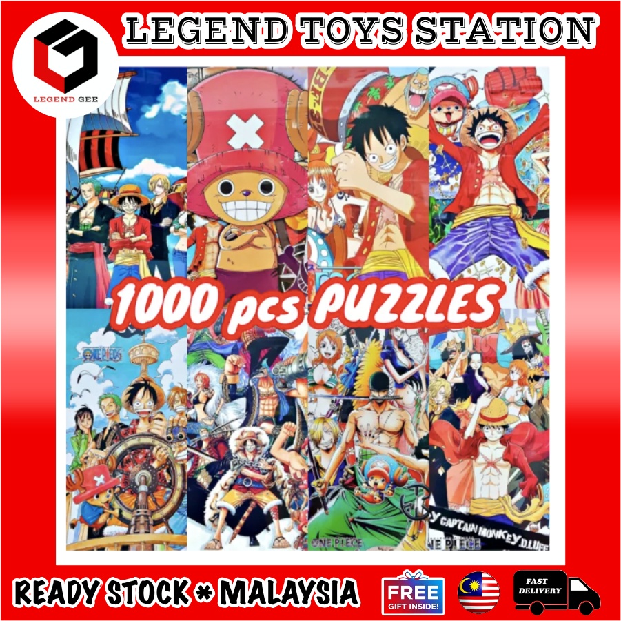 Puzzle 1000 Pièces One Piece - Dimensions 19,6 X 27,5 Pouces, Multicolore