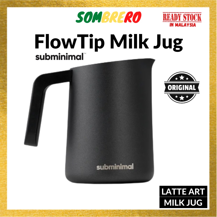 FlowTip Milk Jug Coffee Latte Art Milk Pitcher Ergonomic Stovetop