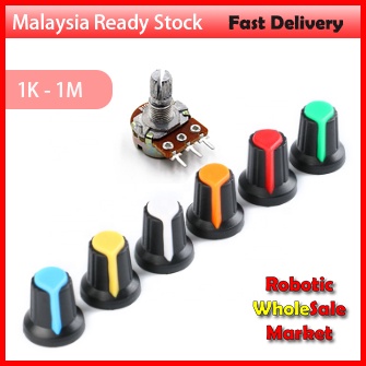 Potentiometer / Variable Resistor 1K - 1M, WH148 Potentiometer Knob Hat15X17mm