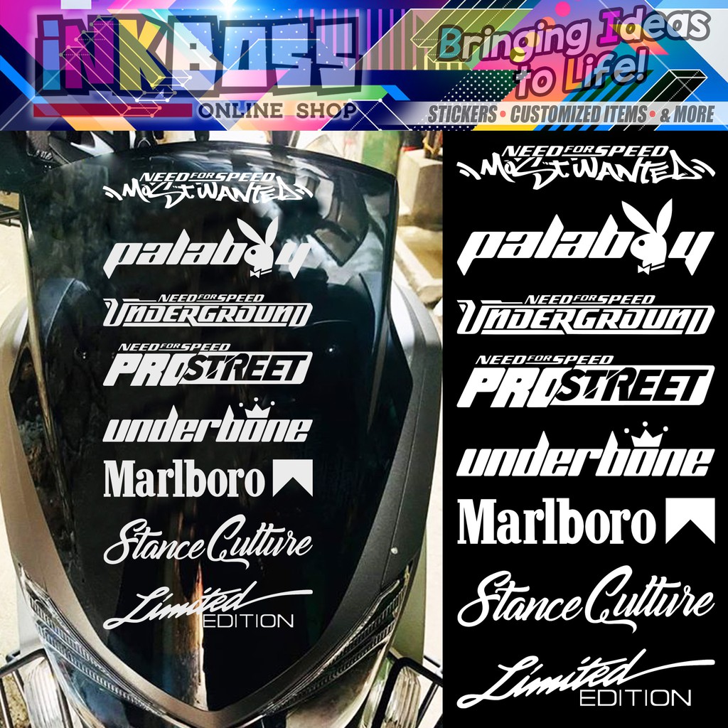 【Part 4】Visor Stickers (6.5 Inches Length x Assorted Width ...