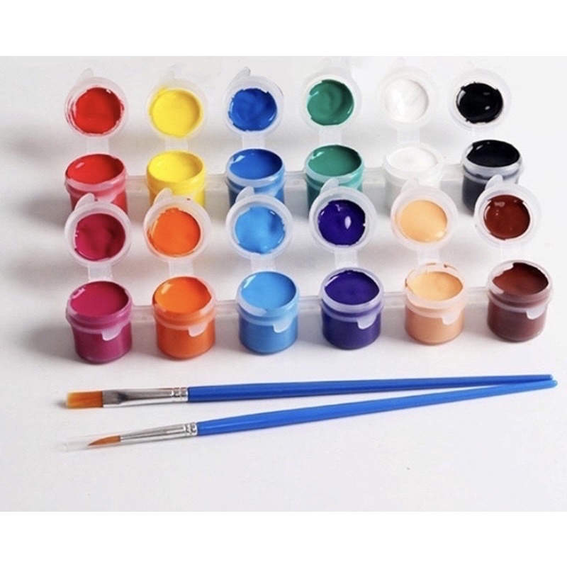 [DIY CRAFT] Mini Acrylic Color 6col / 12col Paint Set for Kids and ...