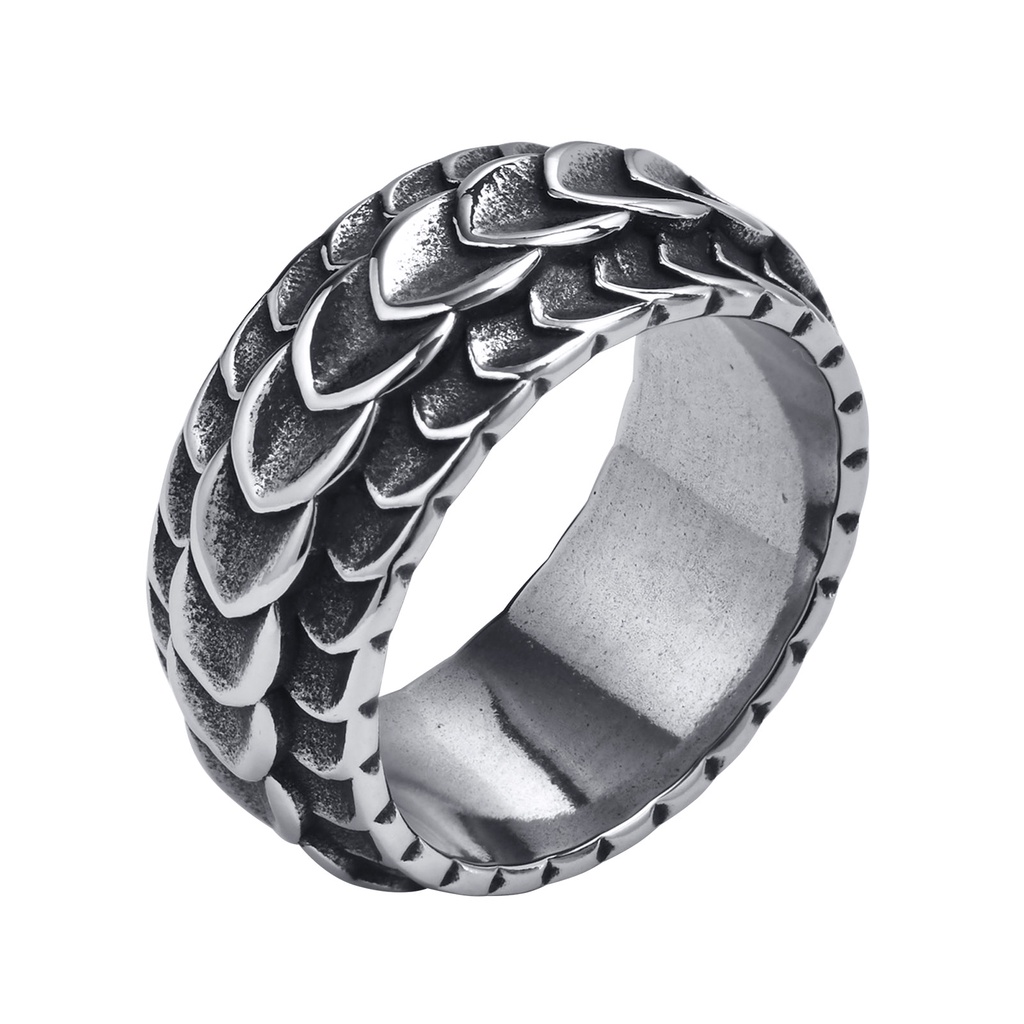 Vnox Men's Spinner Stainless Steel Dragon Scale Ring | Shopee Malaysia