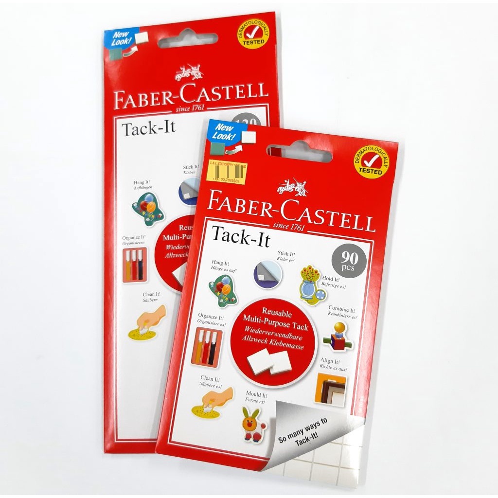Faber Castell Adhesive Tack it 42pcs Reusable /多用途黏土 可重複使用 | Shopee ...
