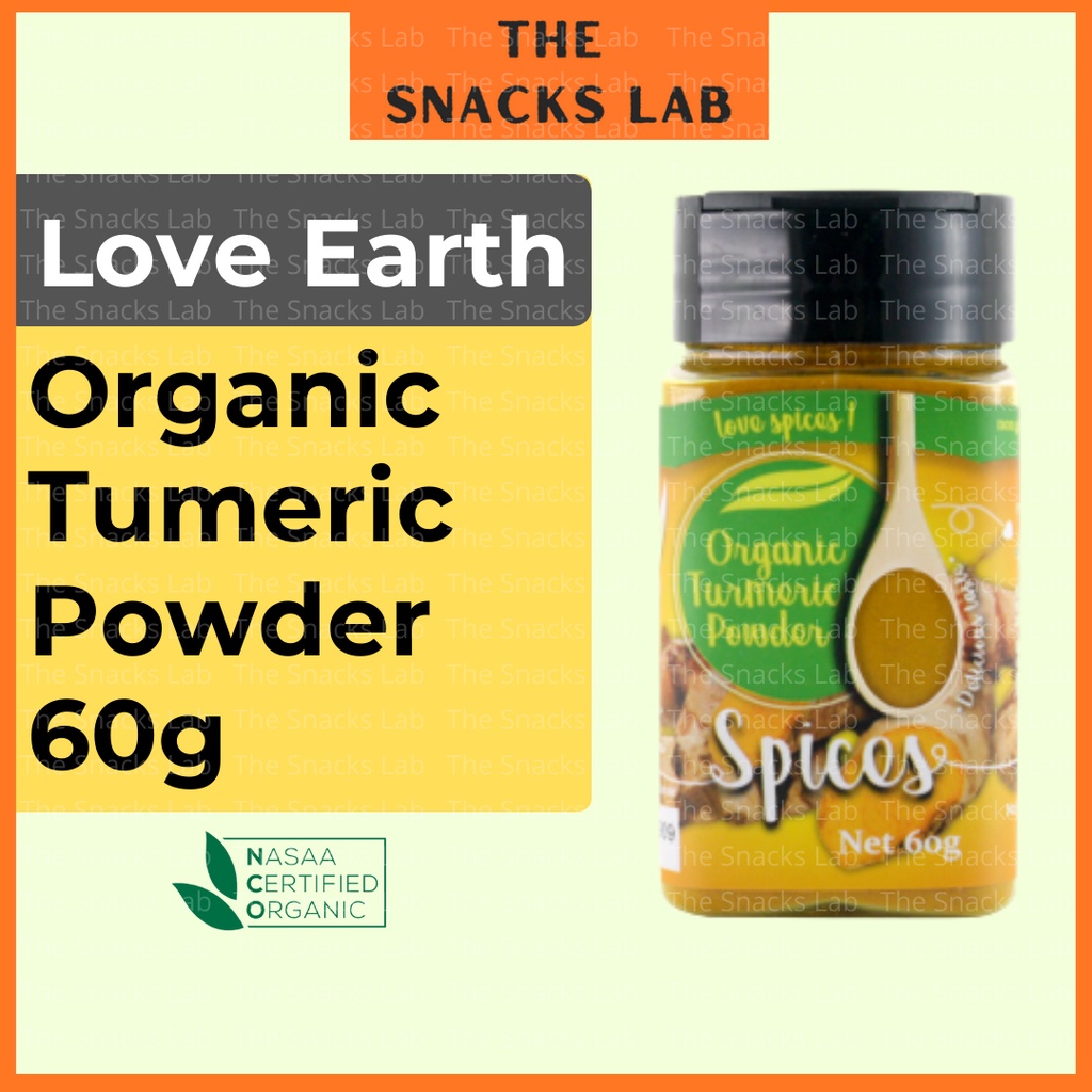 Love Earth Organic Turmeric Powder Tumeric / Serbuk Kunyit Organik [60g