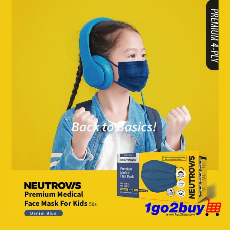 Neutrovis 3Ply / 4ply / KF94 Ear Loop Kids Medical Face Mask Premium Medical Kid Mask Shopee