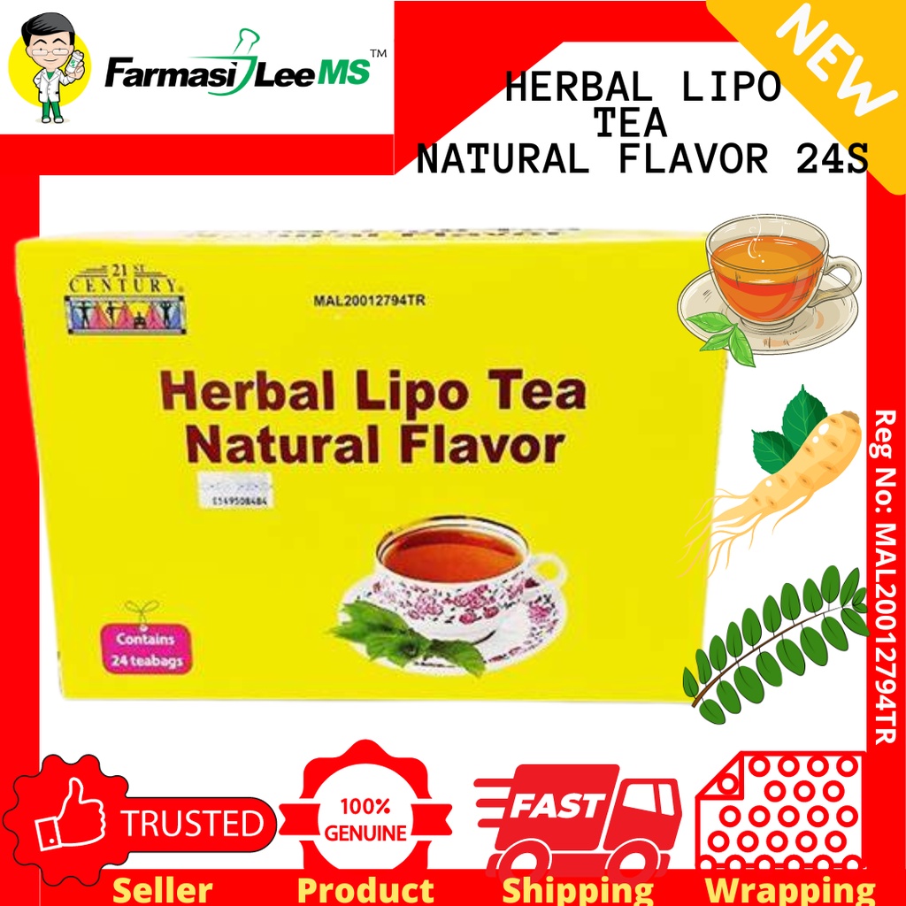 21ST CENTURY HERBAL LIPO TEA NATURAL FLAVOR 24S (Exp 01/2026) | Shopee ...
