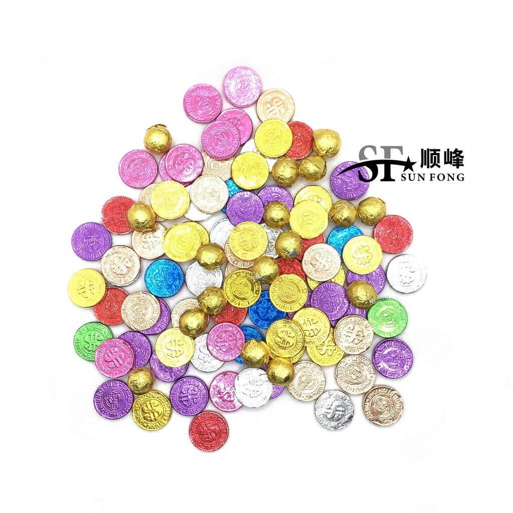 Halal Golden Ball Golden Coin Colour Coins Chocolate 1pcs 清真 金球 金币 彩色币 ...