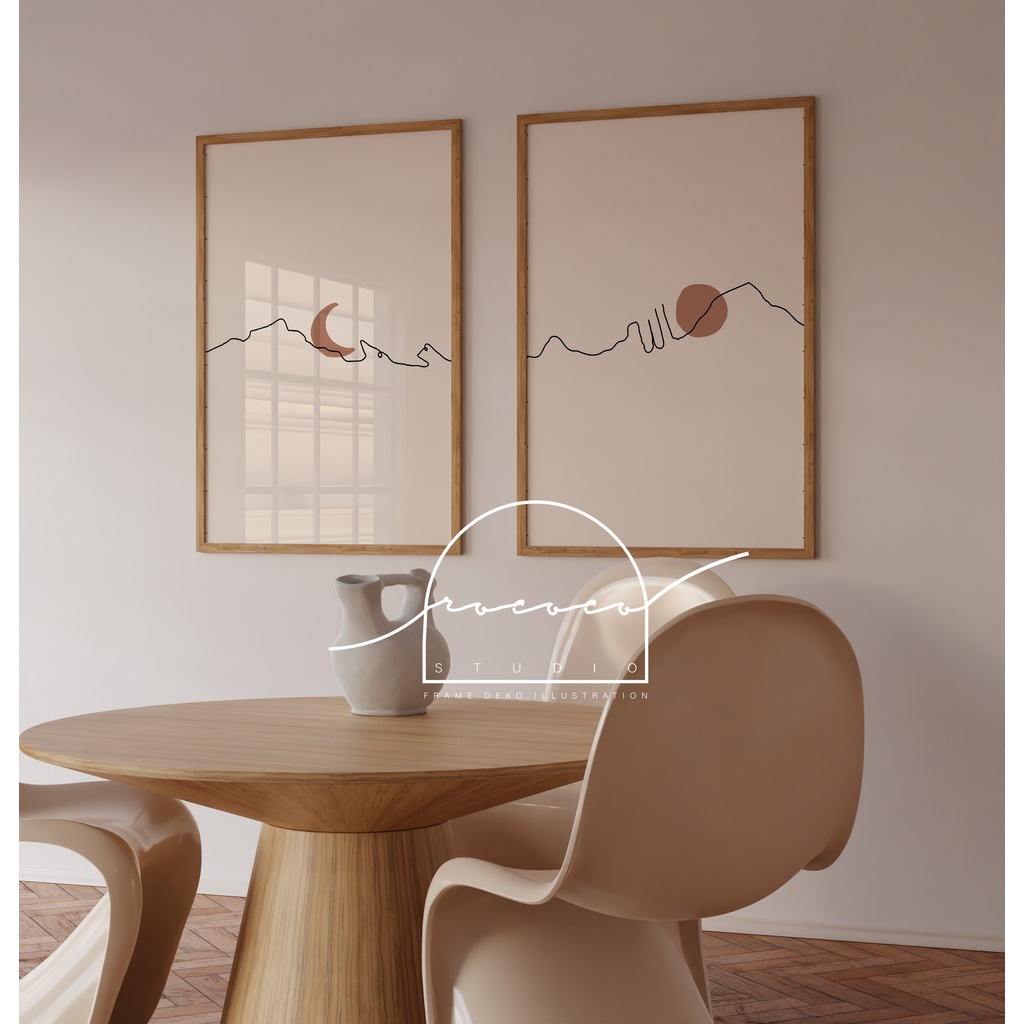 WITH FRAME POSTER Kalimah Allah Muhammad Minimalist Aesthetic Premium ...
