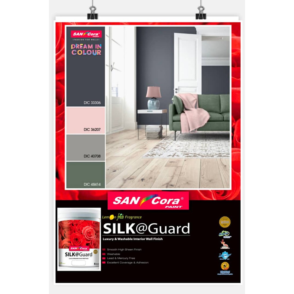 5LITER SANCORA Dream In Colours Interior Paint SILK @ GUARD | Shopee ...