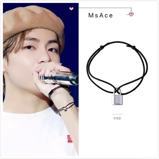 Cheap Kpop Bts V Bracelet Bangle a Lock Bracelet