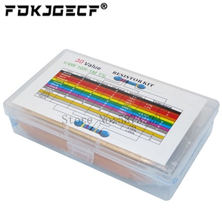 600PCS/LOT 1/4W Metal Film Resistor Kit 1% Resistor Assorted Kit Set 10