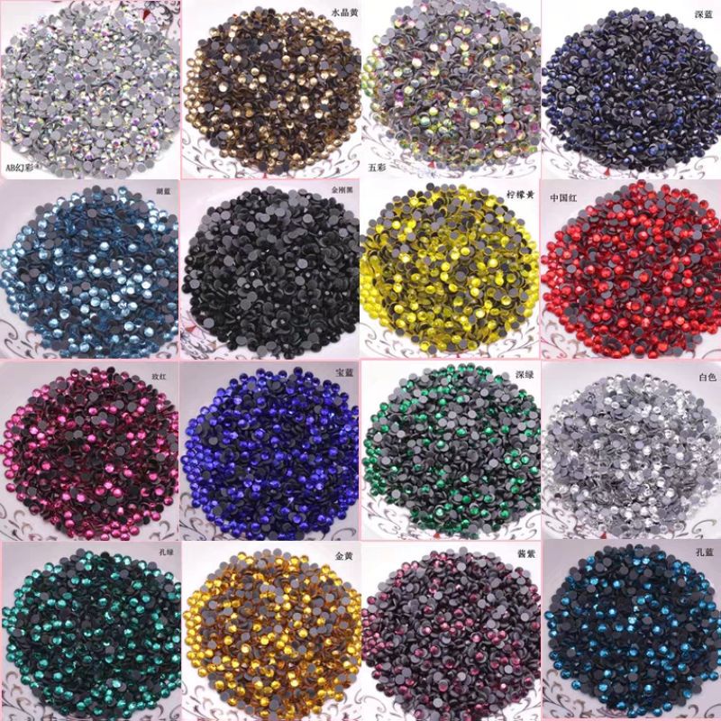 Premium Crystal Rhinestones Sew On, 50pcs Bright Flatback Beads Buttons with Diamond, DIY Craft Perfect for Clothes Garment, Clothing, Bags, Shoes, Dr