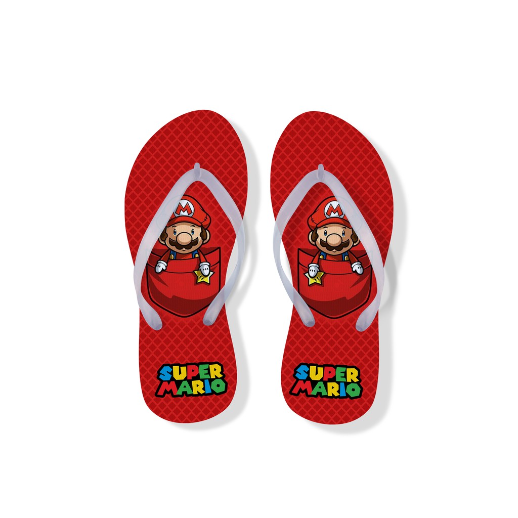 Super Mario Luigi Women s Flip Flops Shopee Malaysia