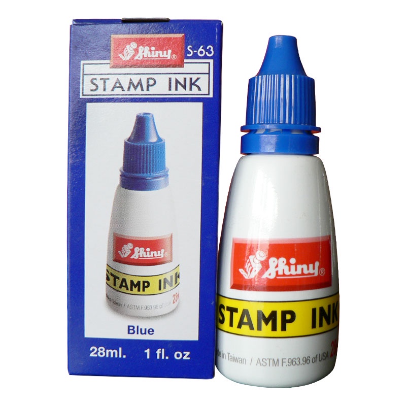 Shiny S63 Blue Stamp Pad Ink 28ML | Shopee Malaysia