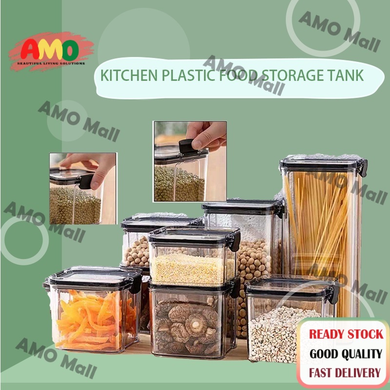 🔥AMOMALL🔥Food Storage Container Plastic Kitchen Fridge Noodle Box ...