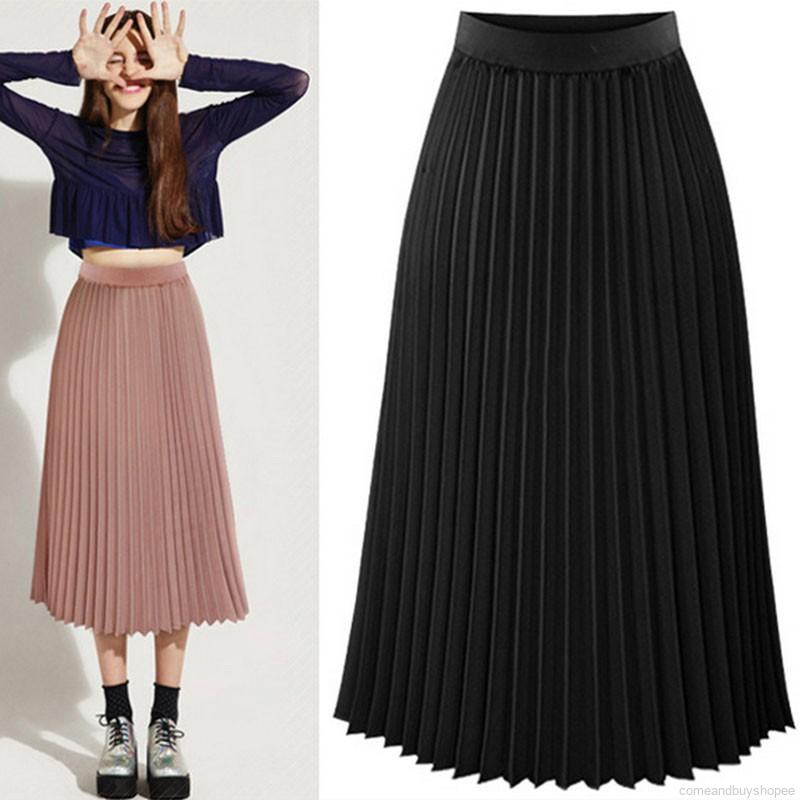 Long pleated 2024 skirt malaysia