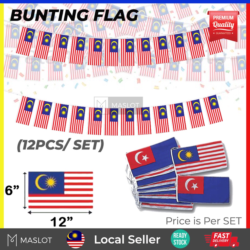 Bunting Bendera Malaysia Flag Bundle Bunting Flag Malaysia Banting ...