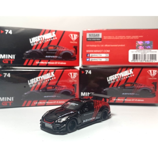 MiniGT 1/64 LB Works Nissan GTR R35 Advan Racing