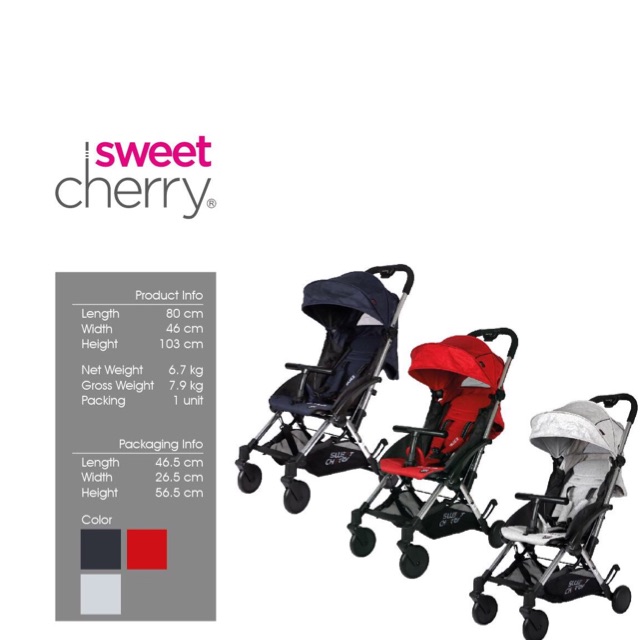 Sweet cherry shop hybrid compact stroller