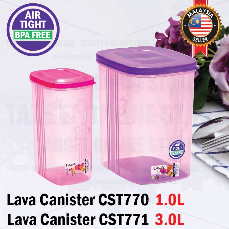 LAVA AIRTIGHT BPA FREE Food Canister Plastic Container CST770 CST771 ...