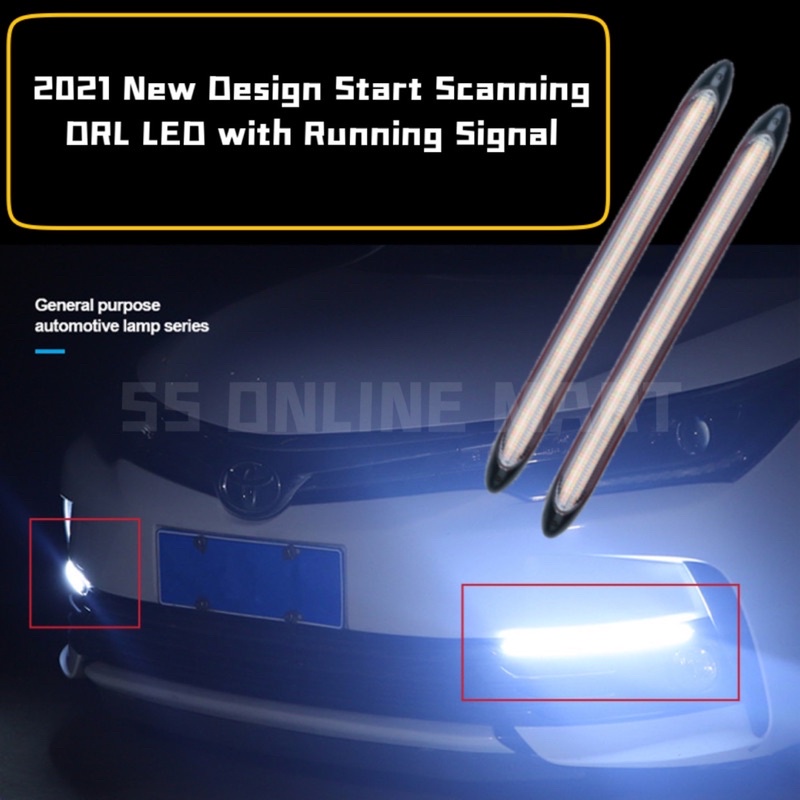 New Start Scanning 12V LED Car Daytime Running Light DRL Turn Signal ...