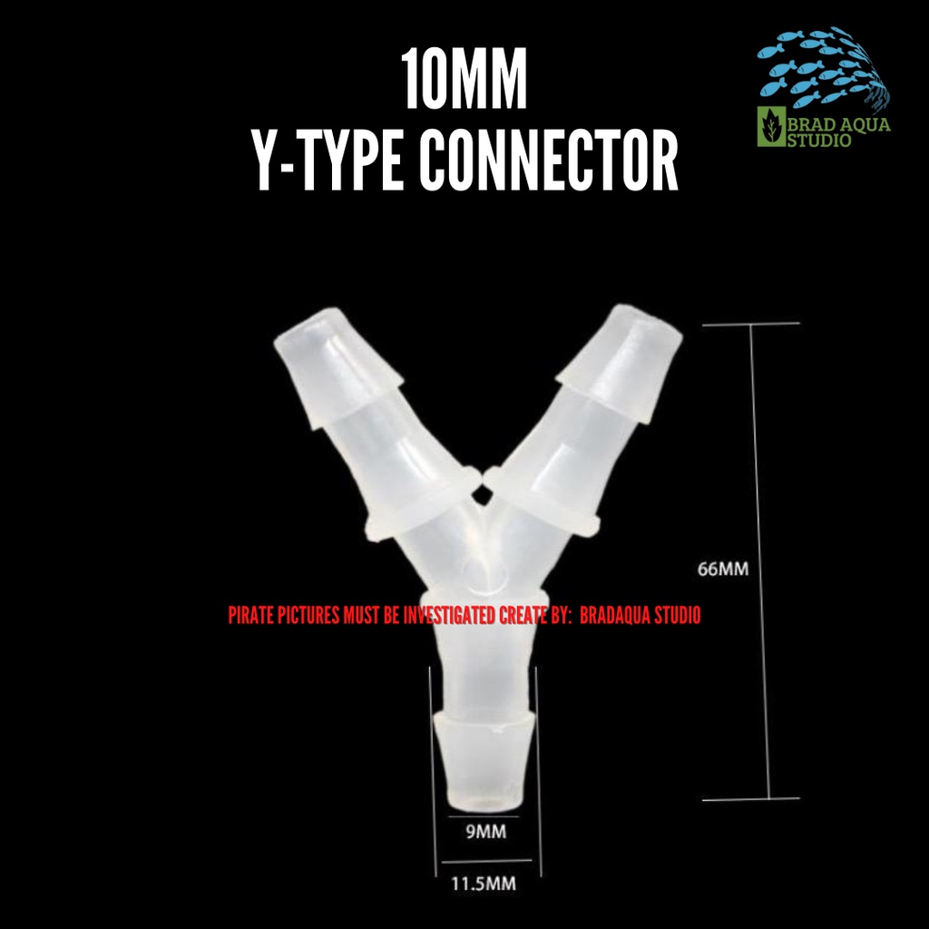 AQUARIUM YType Connector Fish Tank Air Pump Junction 8mm, 10mm, 12mm