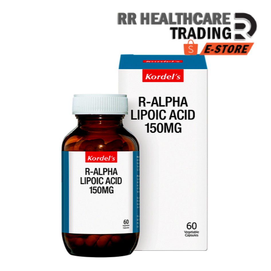 Kordel's RAlpha Lipoic Acid 150mg 60’s (Glutathione, Vitamin E & C