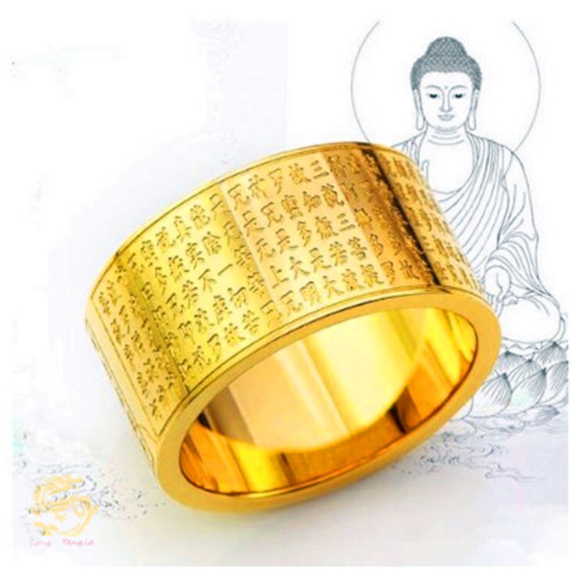 Vintage Buddhism Rotating Great Compassion Man's Stainless Steel Heart ...