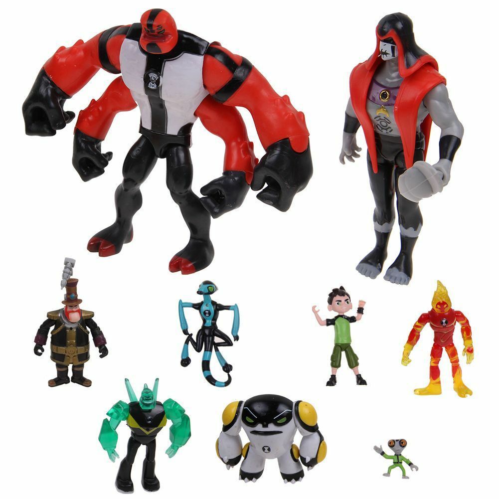 10 Action Ben Figure Play Set With Heatblast And Four Arms Ideal For ...