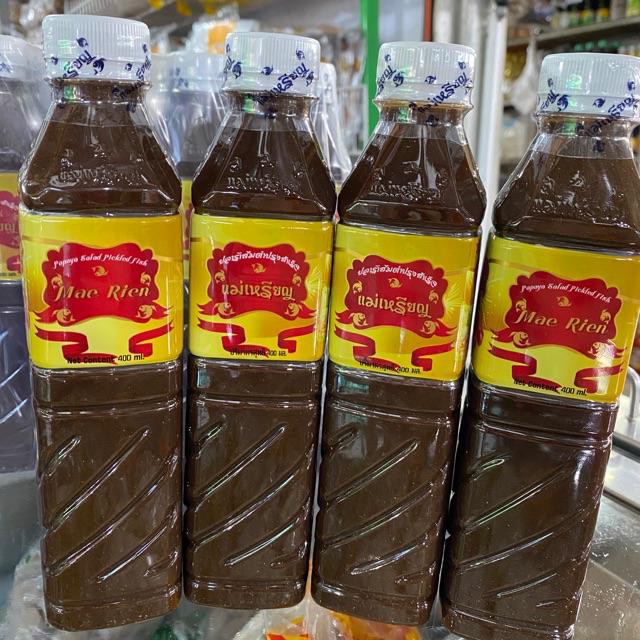 🇹🇭 Mae Rien Nam Plara Pickled Fish Sauce Budu Somtam 400ml ปลาร้าแม่