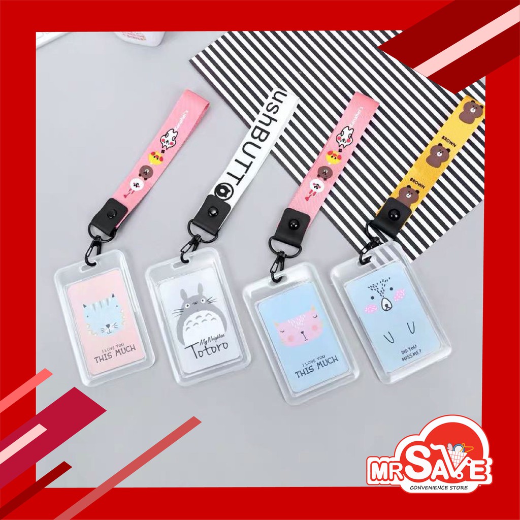 [MRSAVE] Translucent ID Card TNG Card Bank Card Holder Office Door Tag ...