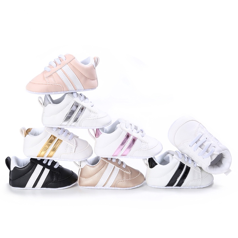 White Baby Shoes Newborn Boy Girl Sneakers Soft Sole Walker Toddler ...