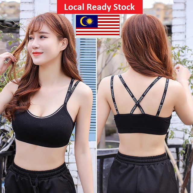 LOCAL READY STOCK Korean Style Sexy Comfortable Fashion Sport Bra Tube For  Young Ladies B0034