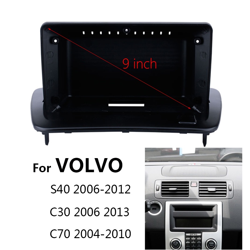9 inch 2 Din Car Radio Fascia For VOLVO C30 C70 S40 Auto Stereo Dash