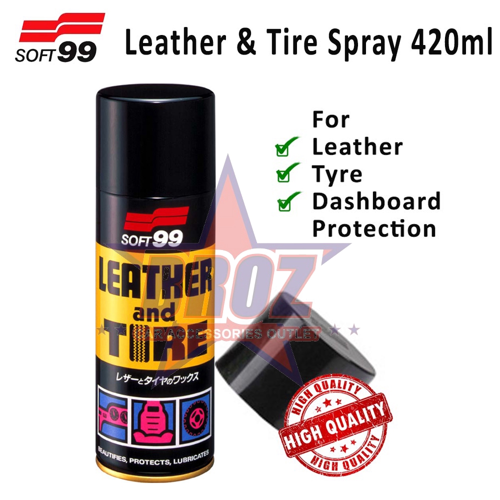 Soft99 / Soft 99 Leather / Rubber / Tire Spray Wax - 420ml - Cannot ...