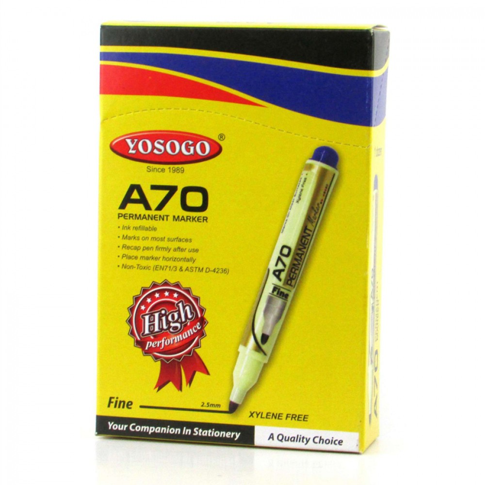 Yosogo Permanent Fabric Marker Pens 3 Colors - Pack Brazil