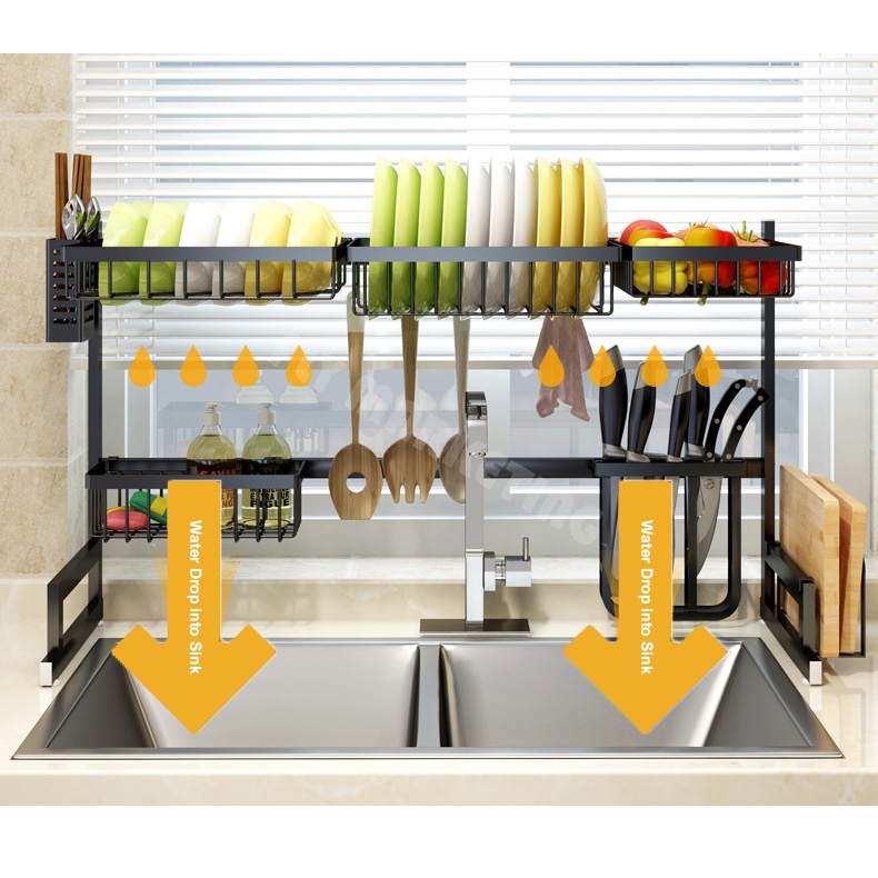 Stainless Steel Kitchen Rack Organizer Kitchenware Storage Sink Rack ...